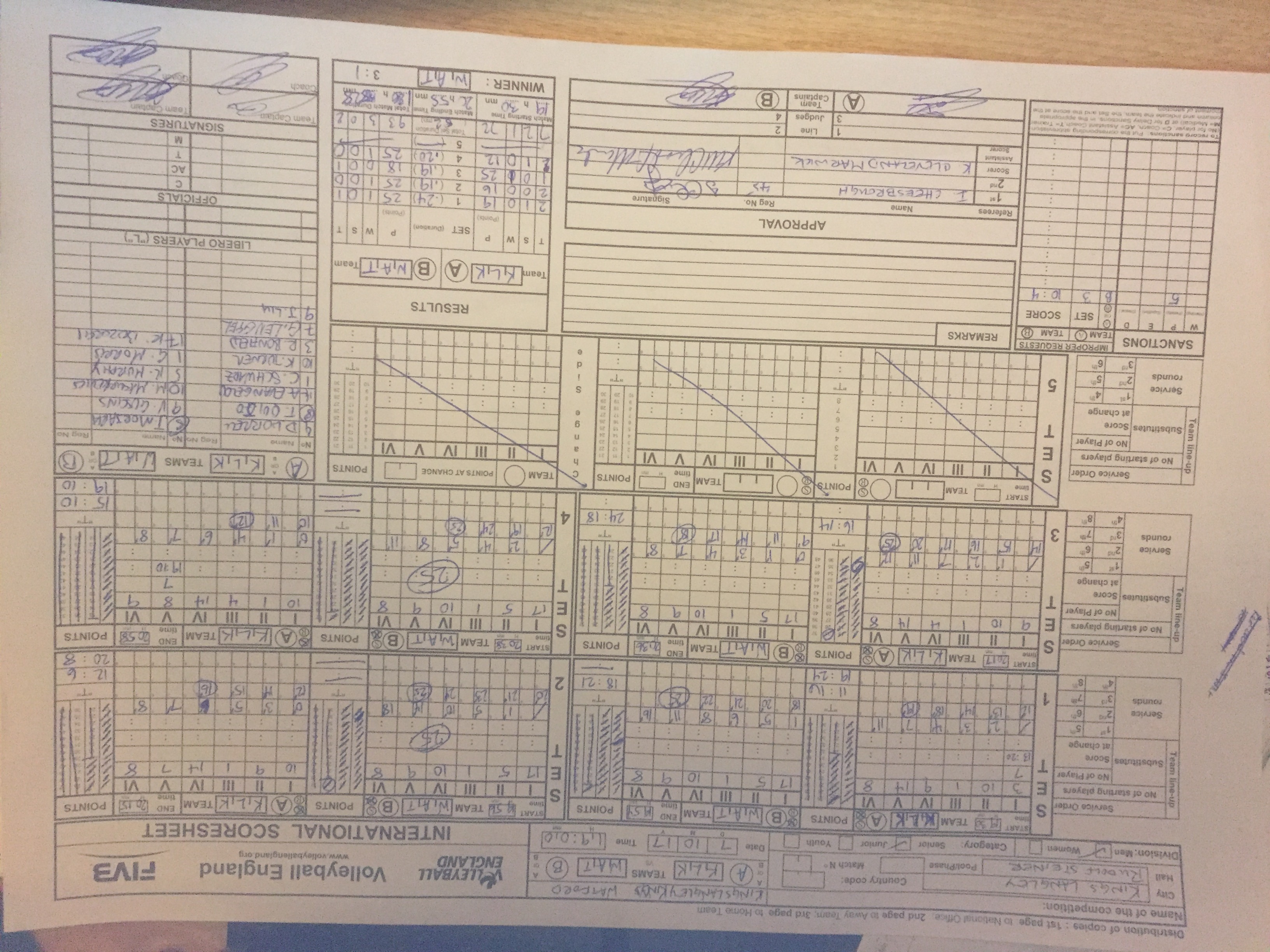 Match 11 Men's Division 1, 2017/18 Herts Volleyball Association